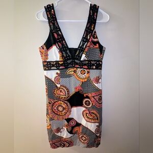 Trina Turk Paisley Sheath Mini Dress Size 8